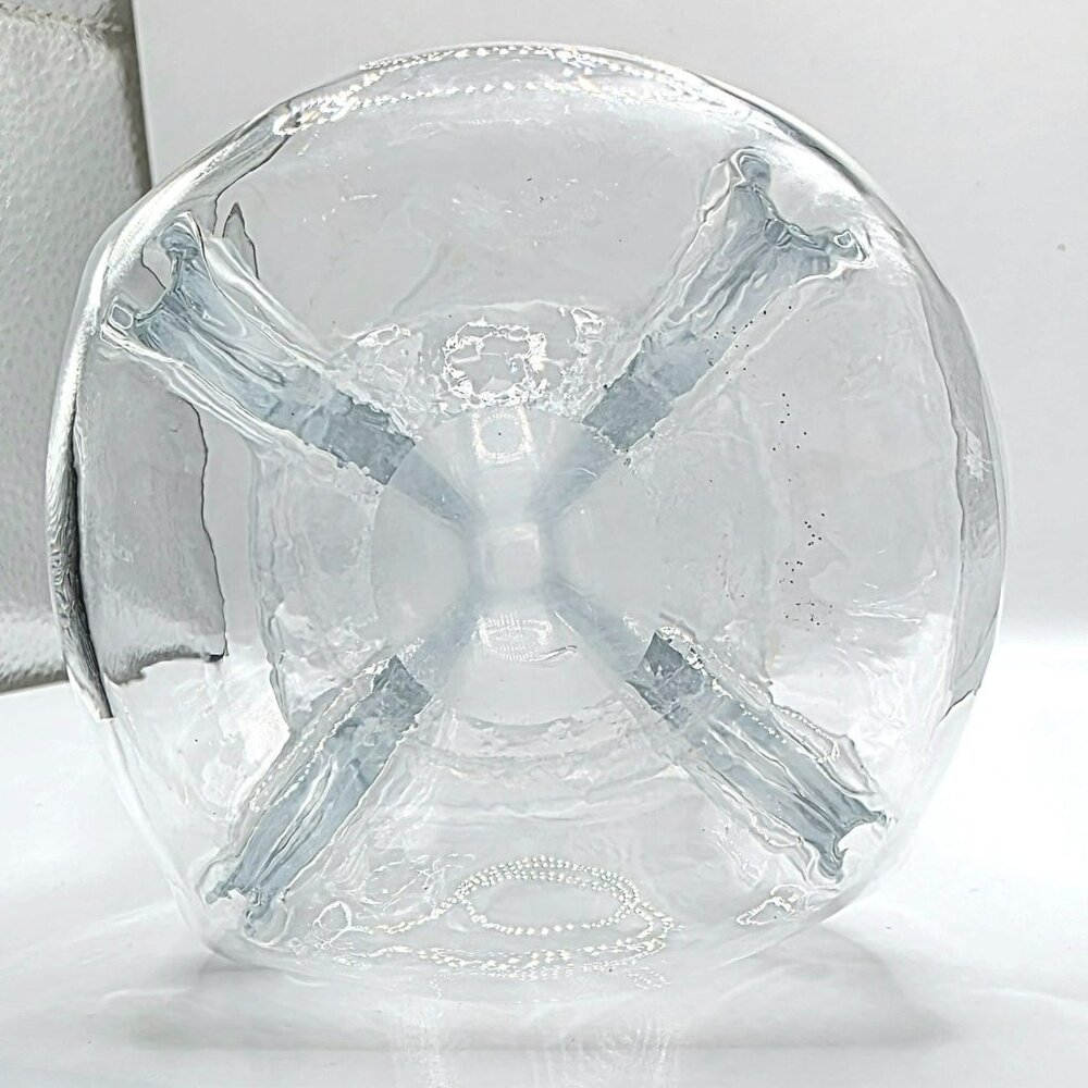 VTG Holmegaard Kluk Alcohol Decanter Danish Stopper Pinch Art Glass Blue Tint - Picture 15 of 15